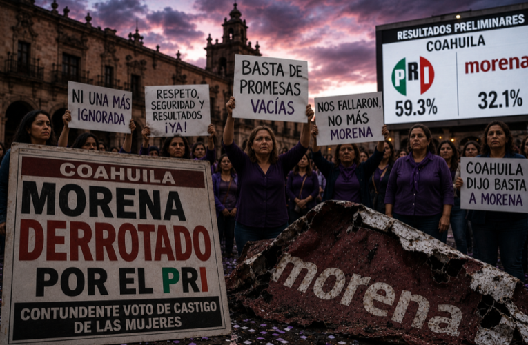 Morena resulta derrotado por el PRI en Coahuila ante el contundente voto de castigo de las mujeres